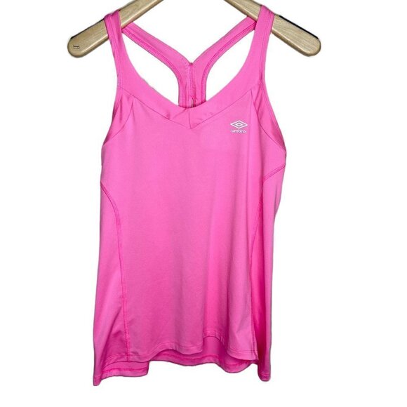 𝅺umbro pink cut out racerback semi fitted tank top - Picture 1 of 4